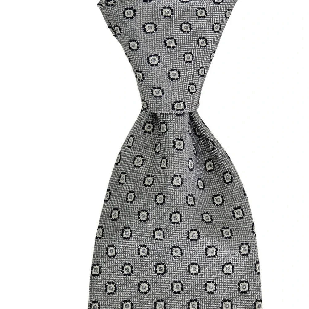 JOS. A. BANK Executive Collection Silk Necktie Designer Geometric Gray/Black
